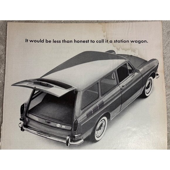 Volkswagen Squareback Sedan Print Ad Poster Vintage 1960s 13.5 x 10.5" - Picture 2 of 9